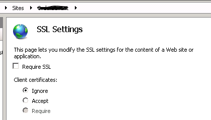 SSl Settings