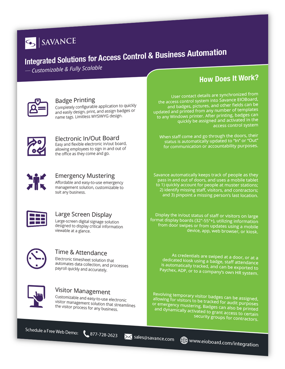 Savance Access Control Integration Overview PDF