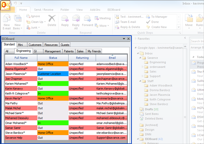 Outlook Interface Full Screenshot