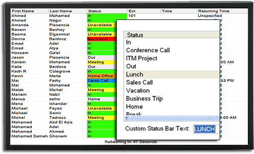 Whiteboard Status Changes