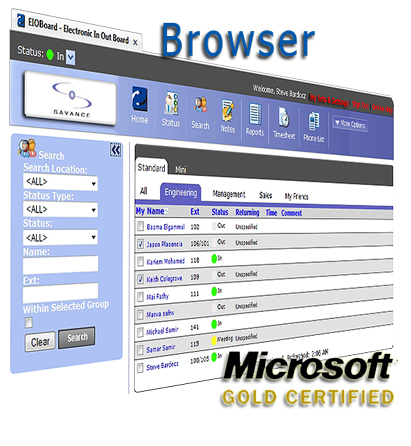 EIOBoard In Out Board Browser Interface Tour