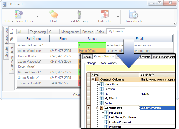 Customizable Fields in EIOBoard