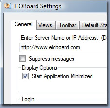 EIOBoard I Out Board General Settings