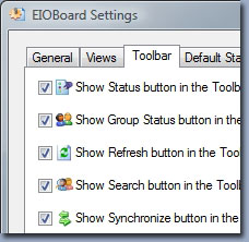 EIOBoard In Out Board Toolbar Settings