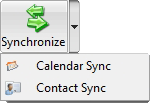 In Out Board  Calender and Contact Syncronize Button