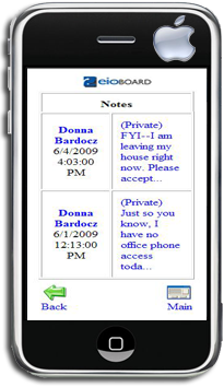 EIOBoard In Out Board Mobile Notes