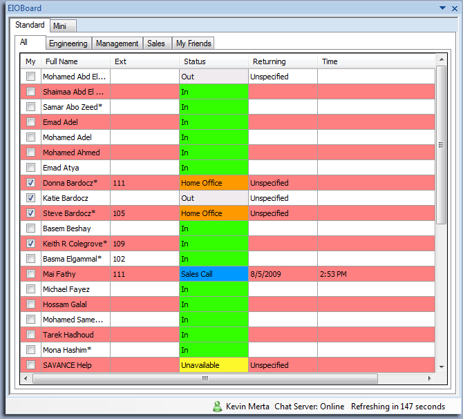 EIOBoard Outlook Standard View