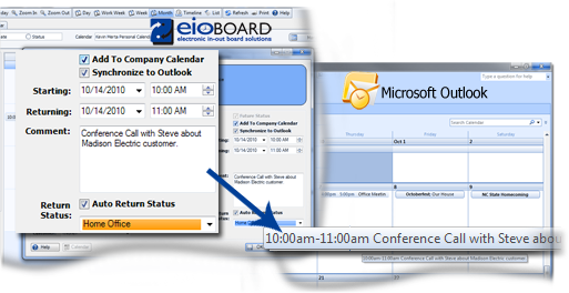 EIOBoard to Outlook Sync