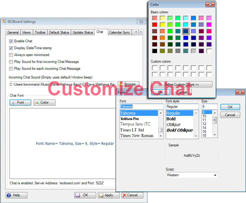 Customize chat