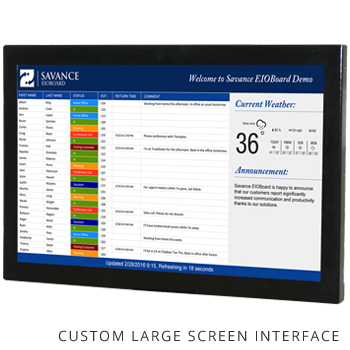 Customizable Large Screen Display Interface