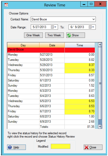 Timesheets