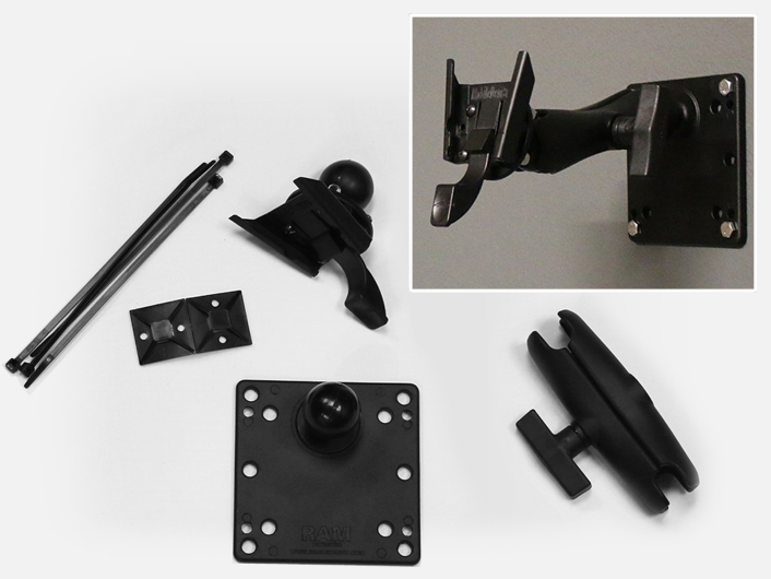 Wall mount kit long snap mount rail