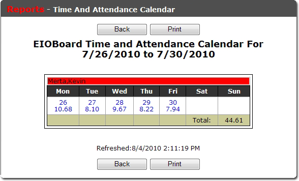 Time and Attendance