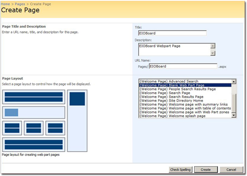 SharePoint Create Page