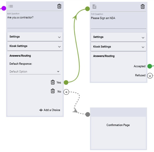 Drag and drop question manager