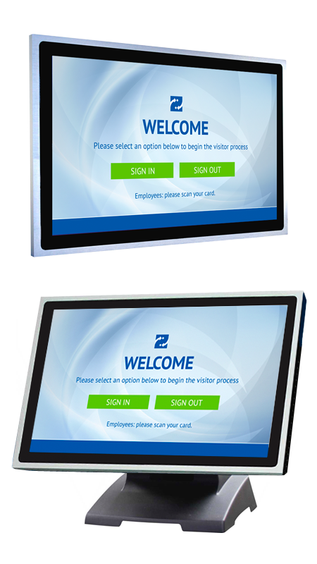 Visitor Management Kiosk - Wall-Mounted & Desktop Stand