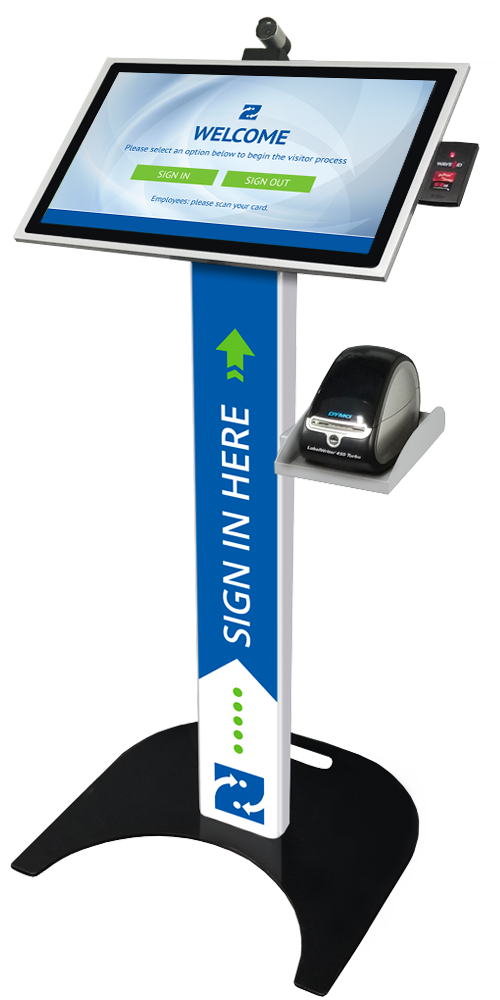 Podium Style Kiosk for Visitor Management