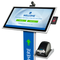 Podium Style Kiosk for Visitor Management