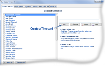 Create Timesheets