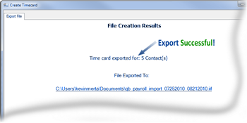 Export Confirmation